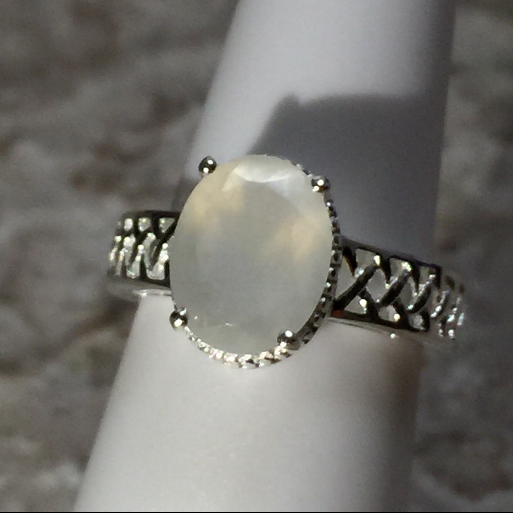 Silver Moonstone Sterling Silver Ring